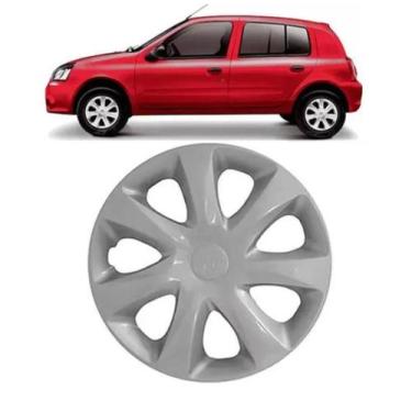 Imagem de 1 Calota Clio 1996 até 2015 Aro 13 Polegadas Encaixe Pressão Grid