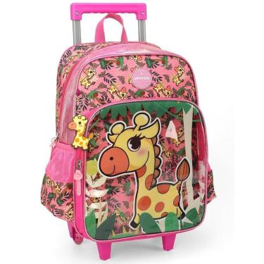 Imagem de Mochila de Rodinhas Sem Alça Luxcel Up4You Girafa Pink-Unissex