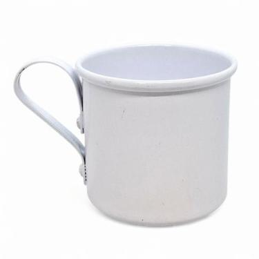 Imagem de Caneca Ágata Branca Esmaltada 7cm para Chá Café de 240ml - falsh