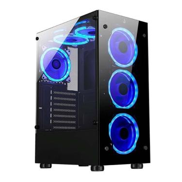 Imagem de Gabinete Gamer Rise Mode Glass 06X Mid Tower ATX Lateral Vidro Fumê Frontal Vidro RM-CA...