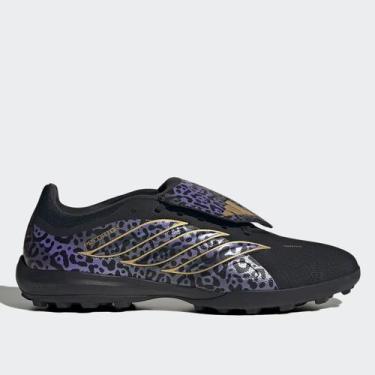 Imagem de Chuteira Society Adidas Predator League LIN Kaka, Preto, Dourado, 42