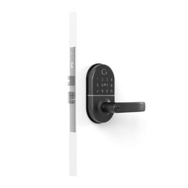 Imagem de Fechadura Digital Embutir Yale Com Biometria Compacta Preto