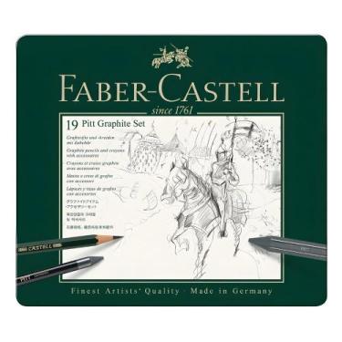 Imagem de Estojo Metal Pitt Faber Castell para Desenho 19 Peças - FABER CASTELL 