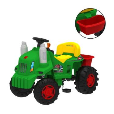 Imagem de Trator de Pedal Para Passeio Infantil Bandeirante 1238 - Brinquedos Ba