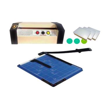Imagem de Kit Plastificadora PS-280 Bivolt com Polaseal A4 RG CPF e Guilhotina para Escritorio Motivate