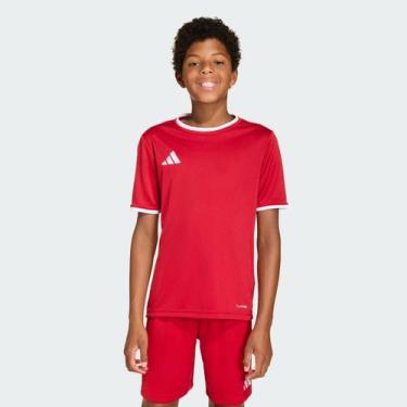 Imagem de Camisa Adidas Entrada 26 Juvenil Vermelha, 16 ANOS