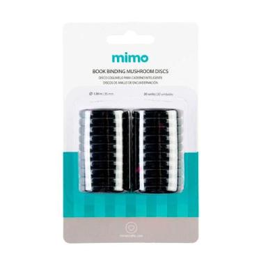 Imagem de Disco Cogumelo para Caderno Inteligente Preto Mimo - 35 mm - 20 Unids