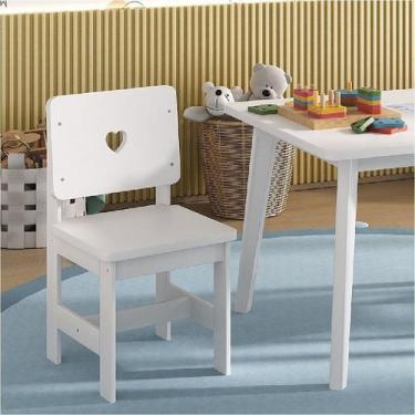 Imagem de Cadeira Infantil em Madeira Maciça 29cm x 57,5cm Sofia Branco - Empóri