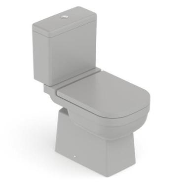 Imagem de Kit Bacia com Caixa Acoplada Assento Termofixo Elite Celite Cinza/Ston