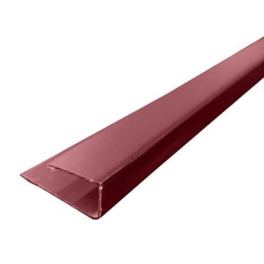 Imagem de Kit 75m de Acabamento Perfil "U" p/Forro PVC 3CMX3M Cedrinho Vermelho 