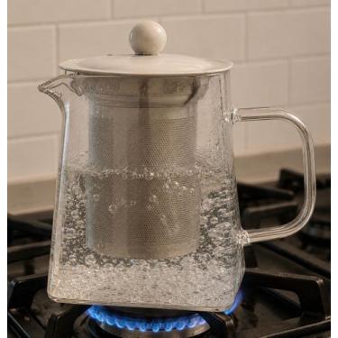 Imagem de Chaleira Clássica Para Chá Com Infusor Inox 550ml Mesa Posta Lyor