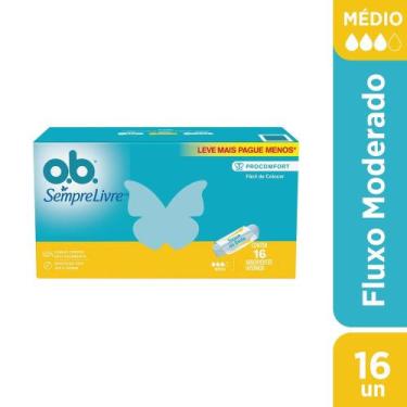 Imagem de Absorvente Interno Médio Sem Abas Ob 16 Unidades