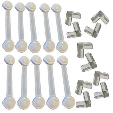 Imagem de Kit de Segurança para Bebê com 10 Protetores de Quina de Silicone para