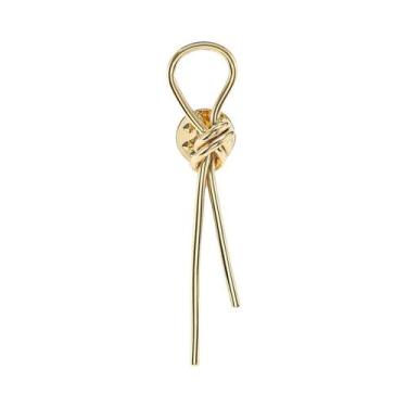 Imagem de Broche Unissex Feminino Com Laço De Strass E Alfinete De Corda Esmalta