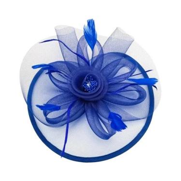 Imagem de Fascinators Femininos Estilo Kentucky Derby Anos 50, Com Véu Gaiola De