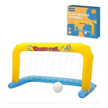 Imagem de Gol Inflável com Bola Futebol Handebol Polo Aquático Piscina Mor