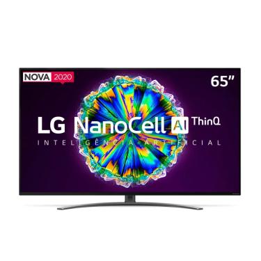 Imagem de Smart TV LG 65" 4K IPS NanoCell WiFi Bluetooth HDR Inteligência Artificial ThinQ AI Google Assistente Alexa IOT-65NANO86SNA