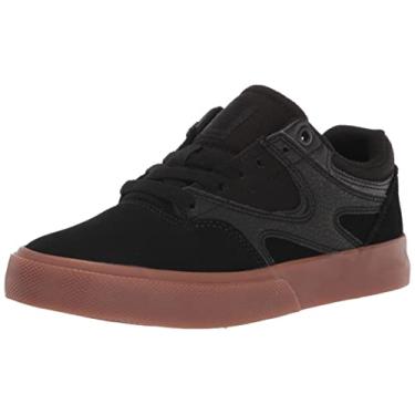 Imagem de DC Tênis de skate masculino casual cano baixo Kalis Vulc, Preto/Preto/Goma, 7.5