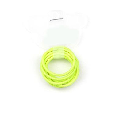 Imagem de La Tartelette 2,4 cm elásticos laços de cabelo para crianças tiaras de cabelo de borracha, Green Yellow, 20 Pcs