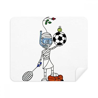 Imagem de Sports Mummy Horus Soccor Balls Pano de limpeza Limpador de tela 2 peças Tecido de camurça