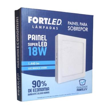 Imagem de Painel Led Sobrepor 18W Quadrado - Fortled