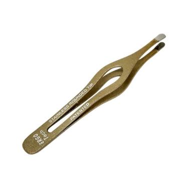 Imagem de Pinça De Sobrancelha Solingem Edel Ergo Tech Dourada Reta