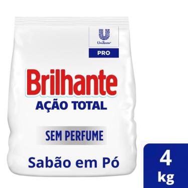 Imagem de Lava Roupas em pó Brilhante sem Perfume Ação Total 4kg