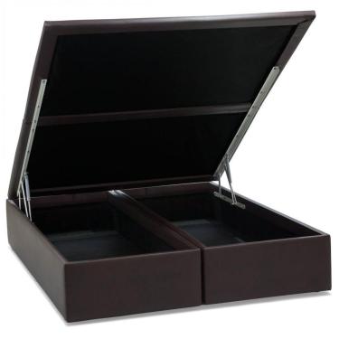 Imagem de Base Baú Corino Queen 158x198x39cm Ortobom Marrom