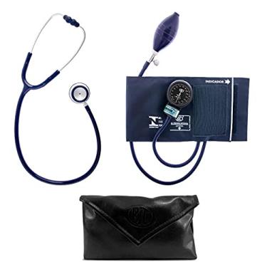 Imagem de Kit Esfigmomanômetro + Estetoscópio Duplo Bic Com Estojo (Azul)
