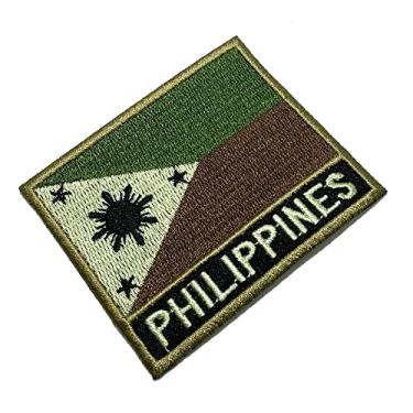 Imagem de BP0218NT03 Bandeira Filipinas Patch Bordado Termo Adesivo