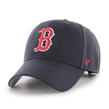 Imagem de Boné ajustável MLB Boston Red Sox Juke MVP, azul marinho, tamanho único