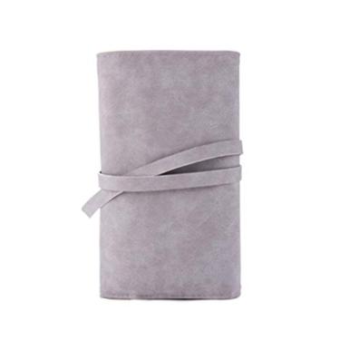 Imagem de SYBL 1 pç estojo com pincéis de maquiagem com 14 bolsos, estojo de maquiagem, bolsa organizadora portátil para cosméticos com alça de cinto para viagem e casa (cinza)