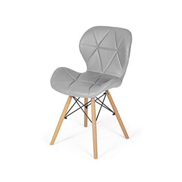Imagem de Cadeira Charles Eames Eiffel Slim Wood Estofada - Cinza