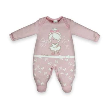 Imagem de Macacão Bebê Menino Menina Pijama Com Pezinho Bicho Molhado
