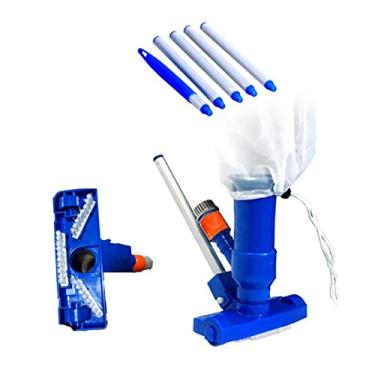 Imagem de Tingpai Kit de limpeza pa piscina, aspi dor de pó, eça de sucção com escovas Bolsa extensível de malha de haste
