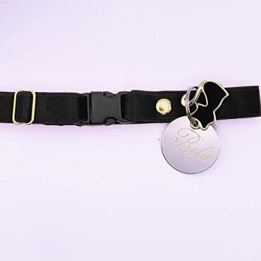 Imagem de Coleira Elástica Gatos PETS e Plaqueta Identificação Nome e Telefone (Filhotes (14 cm a 24 cm))
