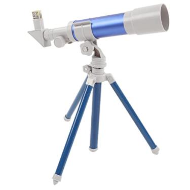 Imagem de Telescópio astronômico com tripé, brinquedo de telescópio HD de ampla aplicação, telescópio astronômico profissional com lentes 20 x 30 x 40 x para festa de aventura de observação de estrelas, montagem fácil