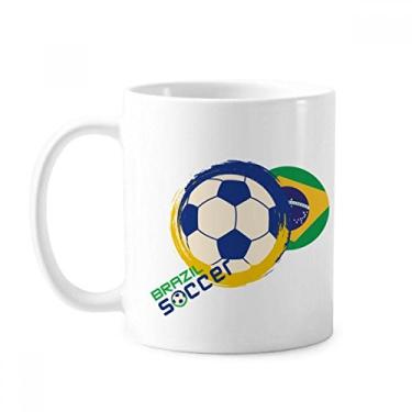 Imagem de Caneca esportiva futebol brasileiro cerâmica cerâmica xícara de café porcelana louça