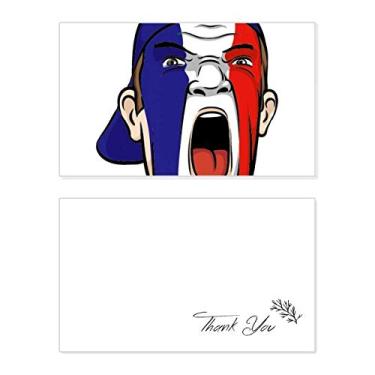 Imagem de Bandeira da França para maquiagem facial boné gritando cartão de agradecimento papel de aniversário saudação casamento apreciação