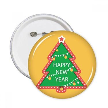 Imagem de Merry mas Tree Desenho Animado Retrato Alfinetes Redondos Emblema Botão Decoração Acessório 5 peças