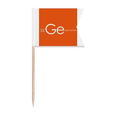 Imagem de Tabela de menstruação de elementos químicos, bandeiras de palito de germânio semimetal, marcação de rotulagem para bolo de festa, placa de queijo