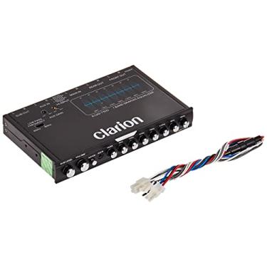 Imagem de Clarion EQS755 Equalizador gráfico de áudio automotivo de 7 bandas com entrada auxiliar frontal de 3,5 mm, entrada auxiliar RCA traseira e entradas de alto-falante de alto nível, preto