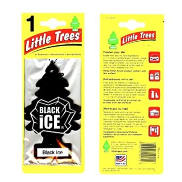 Imagem de Little Trees Black Ice Aromatizante Cheirinho para Carros - 4 Unidades