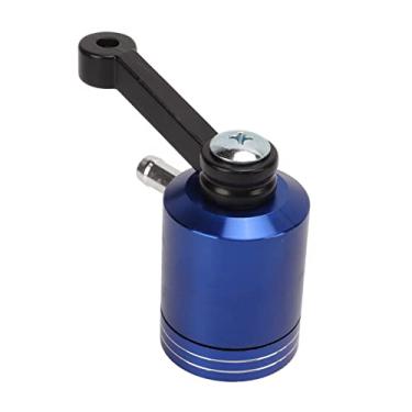 Imagem de Cilindro do freio dianteiro motocicleta Reservatório de óleo Copo de substituição de liga de alumínio CNC (Azul)