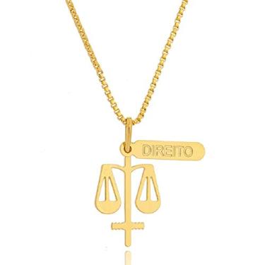 Imagem de Colar Profissão Direito - Semijoia Folheada a Ouro Lua Mia Joias