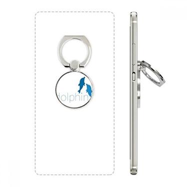 Imagem de Suporte de anel de telefone Blue Ocean Docile para dois golfinhos com laço ajustável