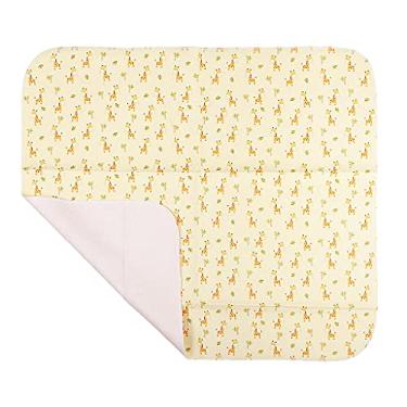 Imagem de Tapete trocador de fraldas de flanela impermeável grande, 80 x 66,5 polegadas (amarelo griaffe/flanela de algodão)