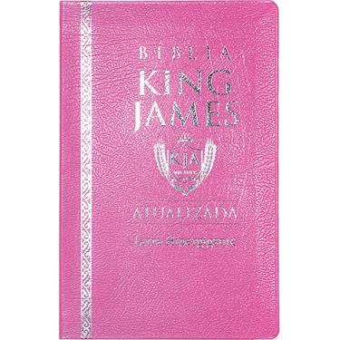 Imagem de Bíblia King James - Letra Hipergigante - Luxo Coverbook - Rosa