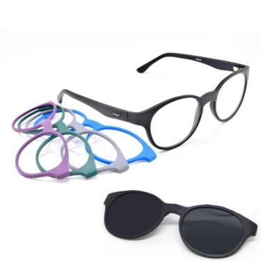 Imagem de Oculos Troca Frentes Clip On Armação P/ Grau E Sol 932 kit2