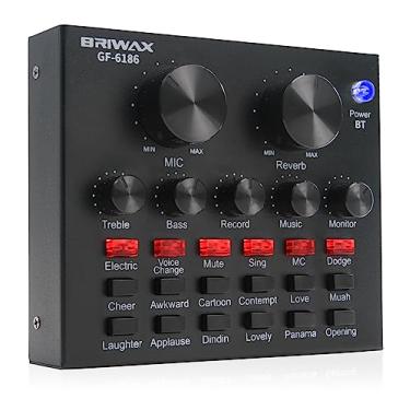 Imagem de Placa de Som V8 Bluetooth Mesa Móvel Usb P10 P2 18 Efeitos de som Profissional Auxiliar Podcast Live Streaming Twitch Youtube Cantar Gravar Música